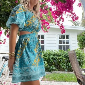 Love the Label Blue and Yellow Mini Dress